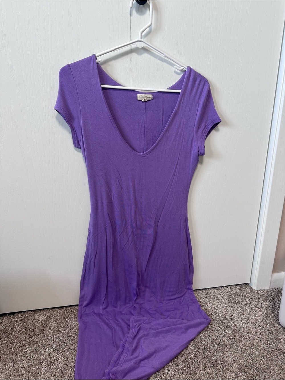 Women's Lilac Scoop Neck Stretch Dress Top